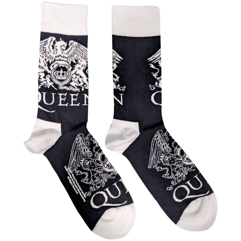 Queen - White Crests Socks - EU 40-45 - Blue/White